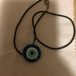 Blue Evil Eye Pendant Necklace